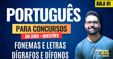 Fonemas, Letras e Dígrafos para Concursos Aula 01