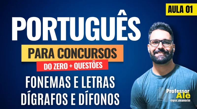Fonemas, Letras e Dígrafos para Concursos Aula 01